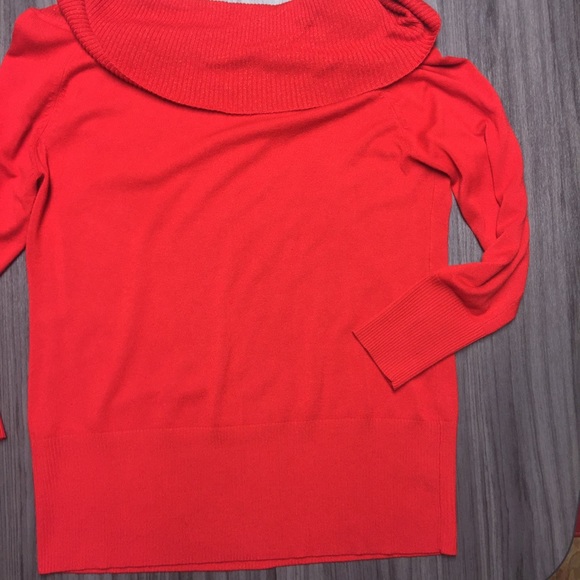 Ashley Stewart Women’s Red Cowl Neck Sweater 14/16 - Picture 6 of 8